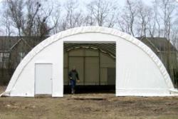 34'Wx72'Lx17'4"H enclosed fabric building